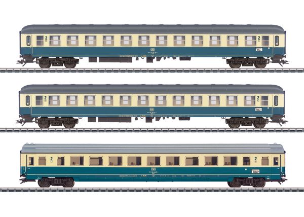 מערך של 3 קרונות נוסעים של רכבת מהירה IC - InterCity של הרכבת הגרמנית (DB)