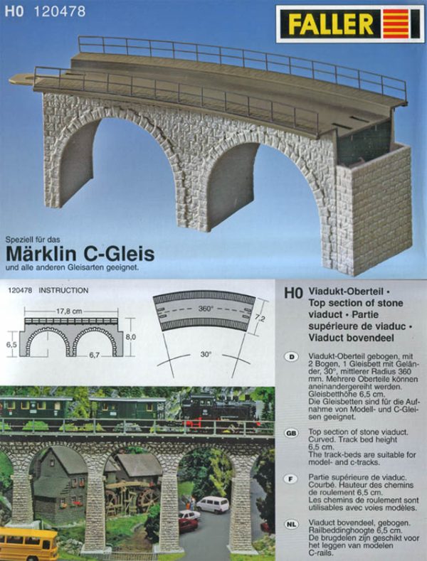 דגם של גשר מאבן לרכבת