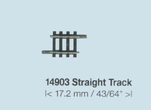 מסילה ישרה באורך 17.2 מ"מ